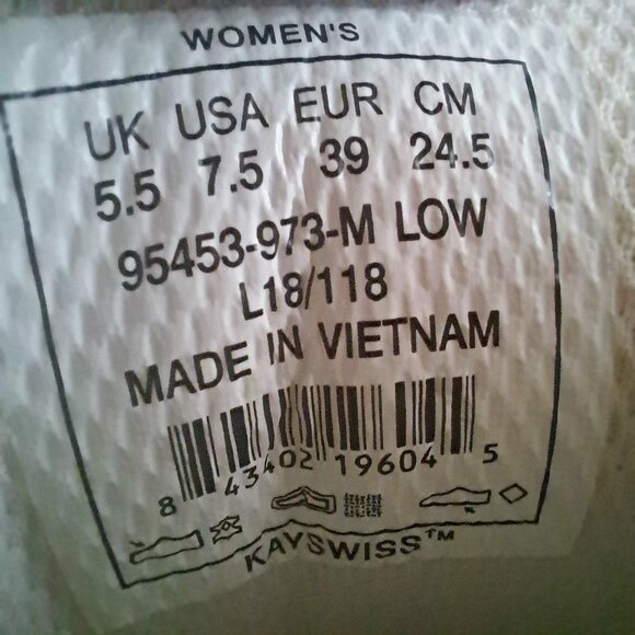 K-Swiss Women’s Size 7.5 Snakeskin Print Sneakers White Lace Up Casual Shoes - Picture 9 of 9